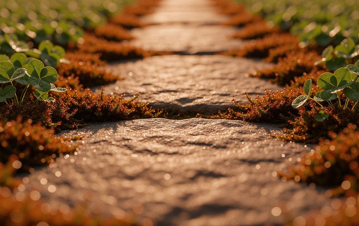 Cale naturală prin grădină ce simbolizează mișcarea